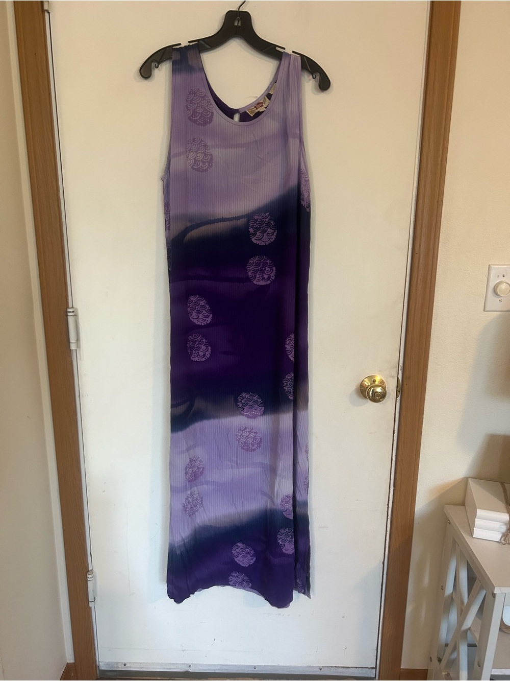 Hilo Hattie Hawaii XL Maxi Dress Ombré Purple tropical Dress